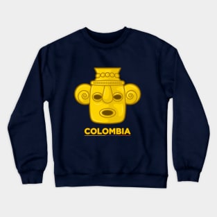 Ancient colombian indigenous human face representation Crewneck Sweatshirt